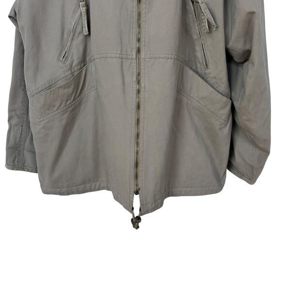 Vintage Brandon Thomas Chore Coat Reversible Khaki Brown Plaid Hooded Mens Large - Picture 7 of 16